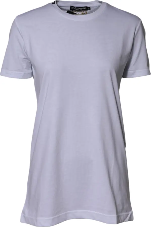 White Cotton Goodluck 2023 Crew Neck T-shirt