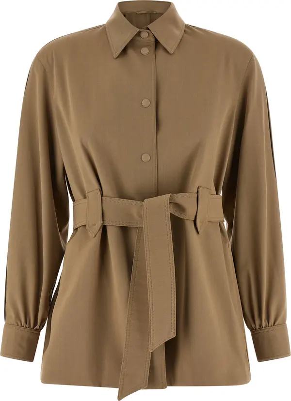 Beige Virgin Wool Blouse