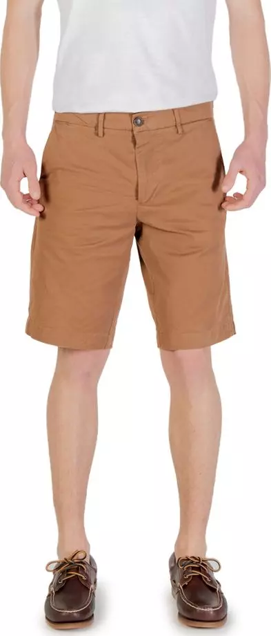 Beige Cotton Bermuda Shorts