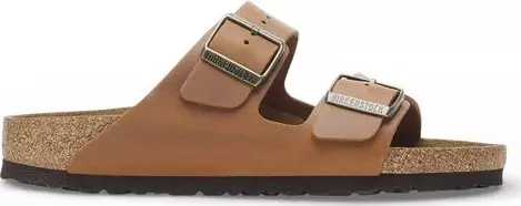 Brown Leather Flat Sandals