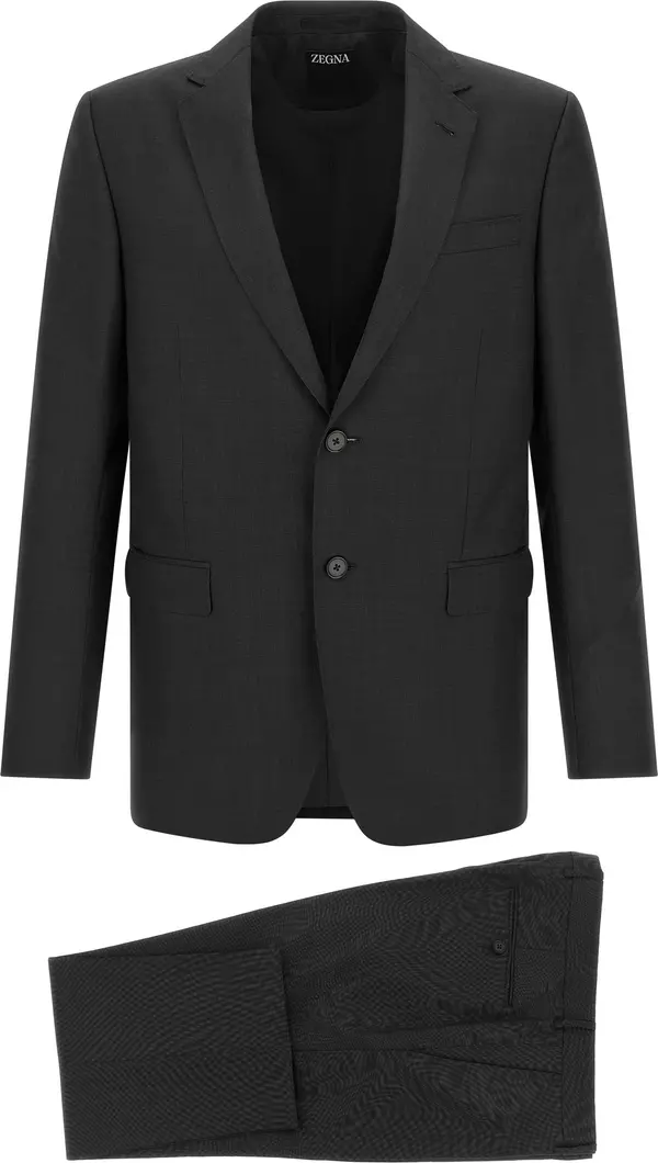 Gray Wool Two-Piece Suit