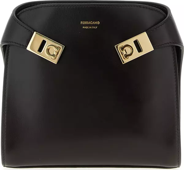 Brown Calfskin Crossbody Bag
