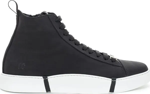 Black Suede Leather High Top Sneakers