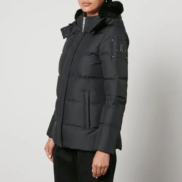 Black Polyester Jacket & Coat