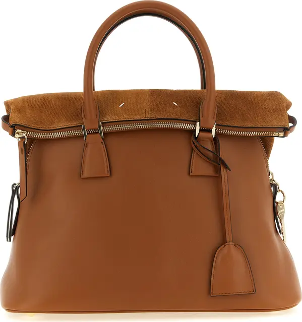 Brown Calfskin Shoulder Bag