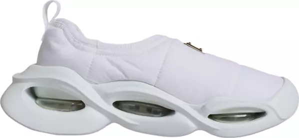 White Padded Fabric Low Top Sneakers Shoes