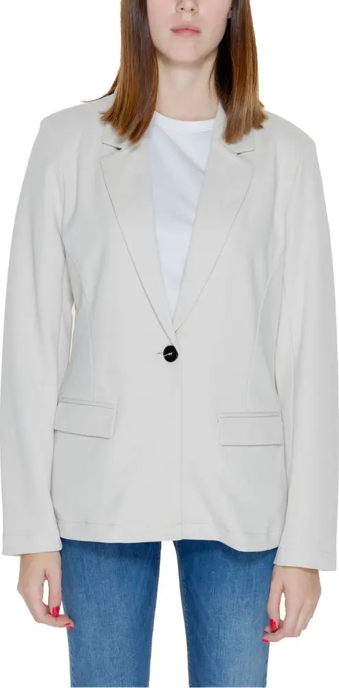 Beige Polyester Blazer