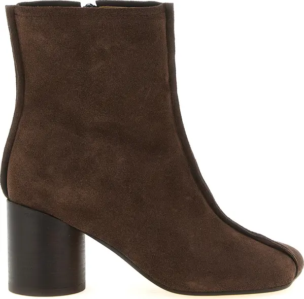 Brown Cowhide Ankle Boots