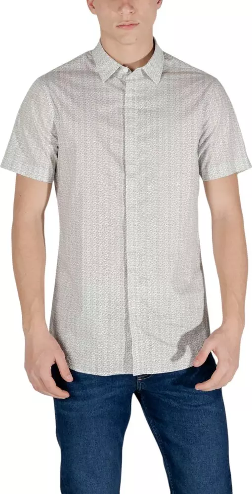 Cream Cotton Shortsleeve Shirt