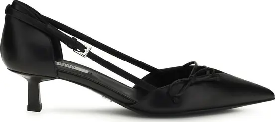 Black Goatskin High Heel Pumps