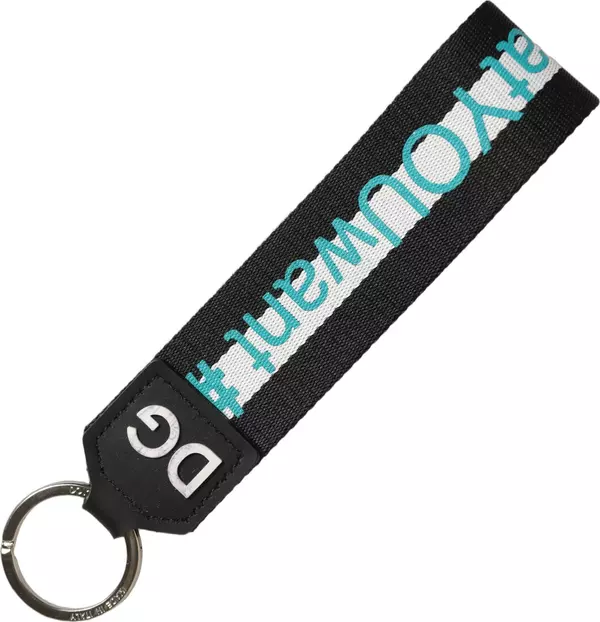 Multicolor Logo Polyester Brass Holder Keychain Keyring