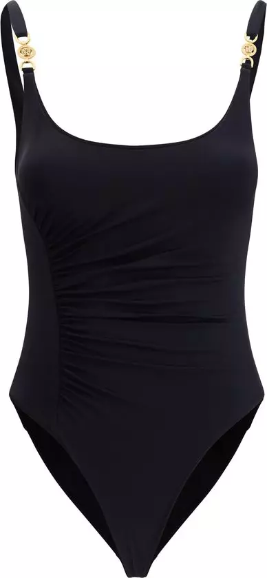 Black Polyamide One-Piece Swimsuit