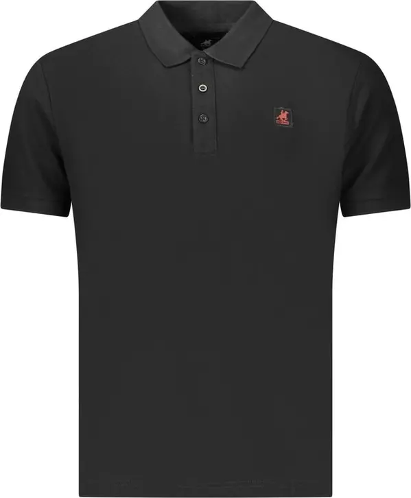 Black Cotton Men's Polo Shirt