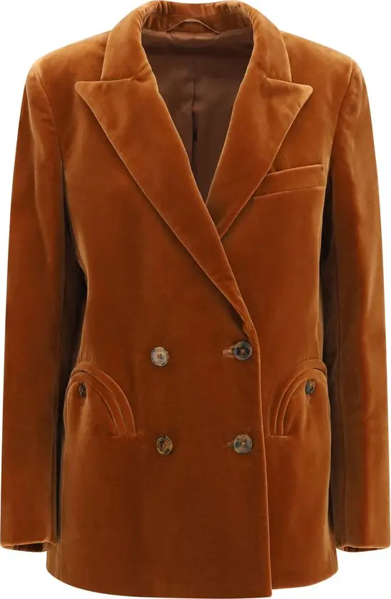 Brown Cotton Blazer
