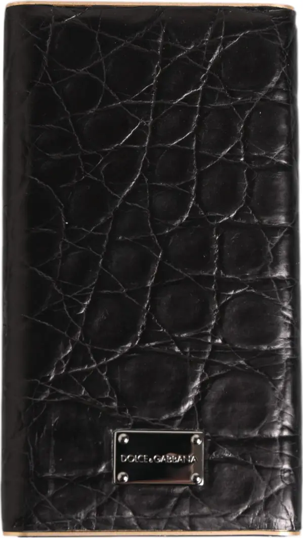 Black Leather Exotic Skin 3000mAh Power Bank Charger USB