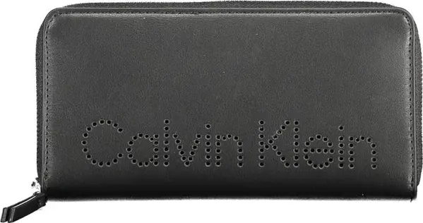 Black Polyurethane Women Wallet