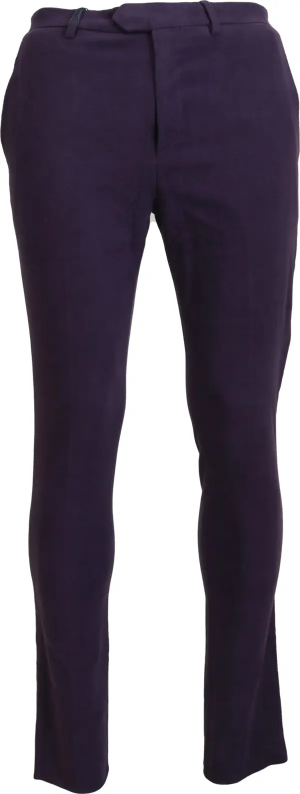 Purple Pure Cotton Tapered Mens Pants