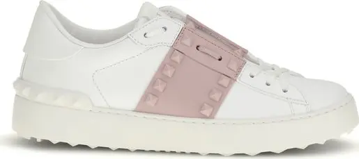 White Calf Leather Bos Taurus Low Top Sneakers