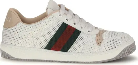 White Calf Leather Bos Taurus Athletic Sneakers