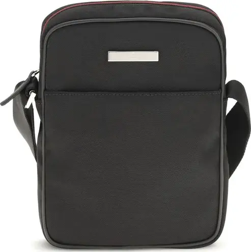 Black Fabric Shoulder Bag