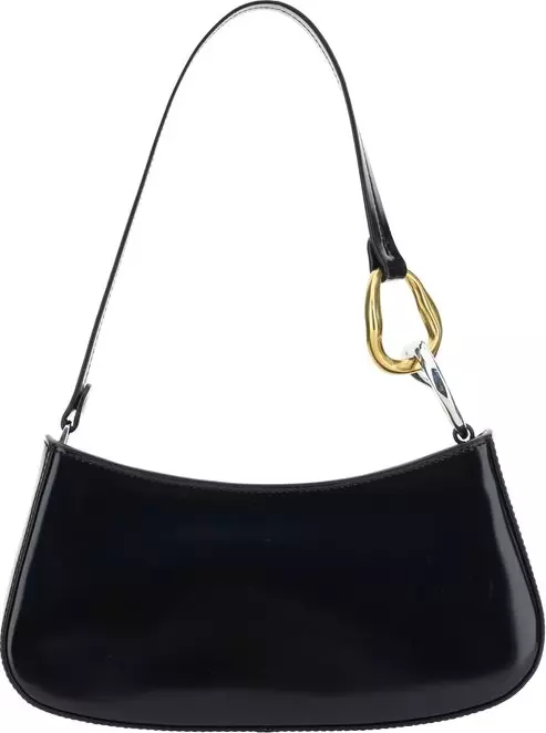 Black Calf Leather Bos Taurus Shoulder Bag