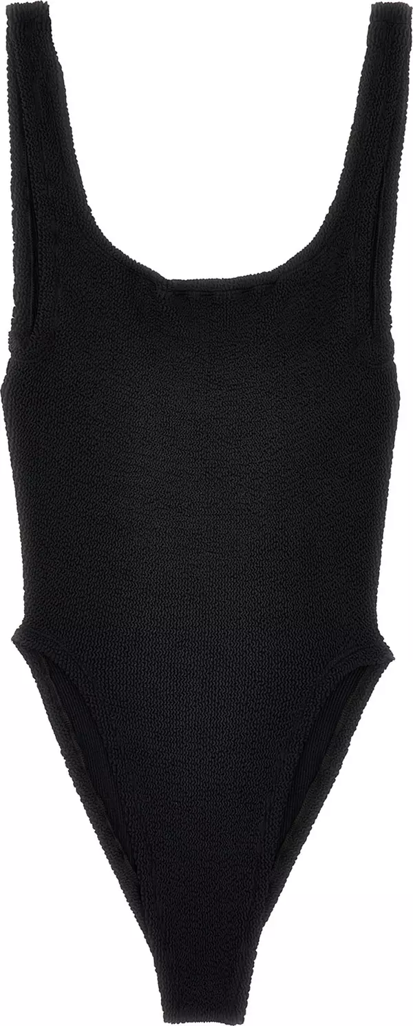 Black Polyamide One-Piece Swimsuit