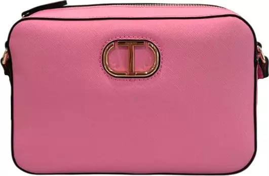 Pink PU Women Crossbody Bag