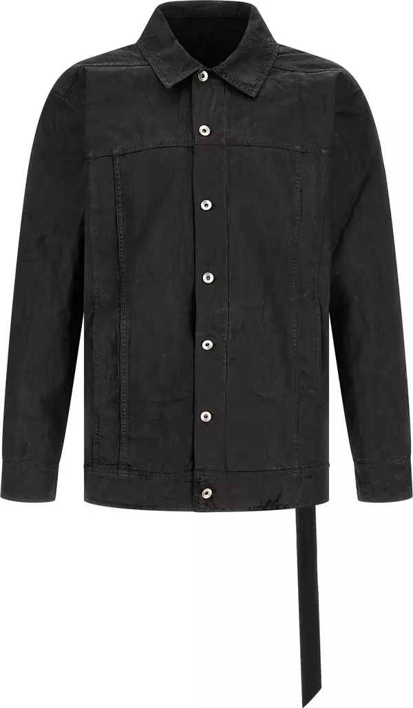 Black Cotton Denim Jacket