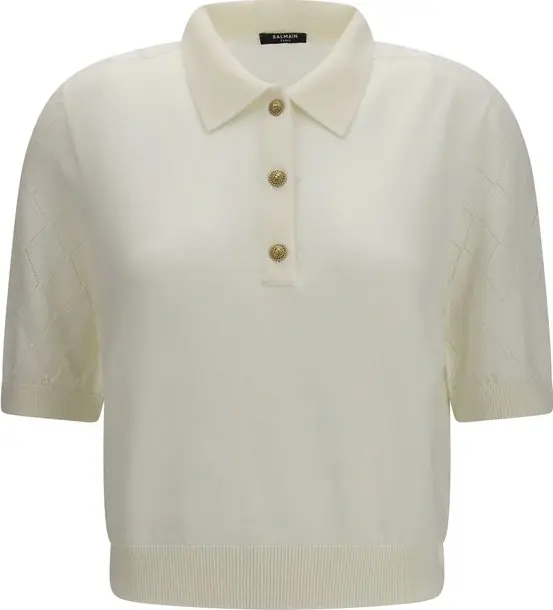 White Wool Oves Aries Polo Shirt