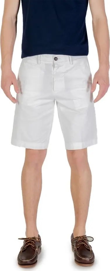 White Cotton Bermuda Shorts