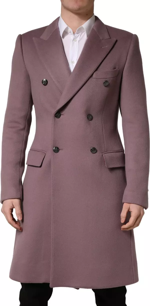 Brown Double Breasted Men Trench Coat Jacket