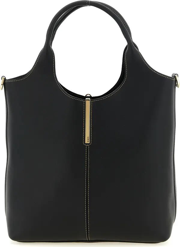 Black Calfskin Tote Bag