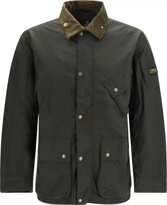 Bicolor Cotton Full-Length Jacket