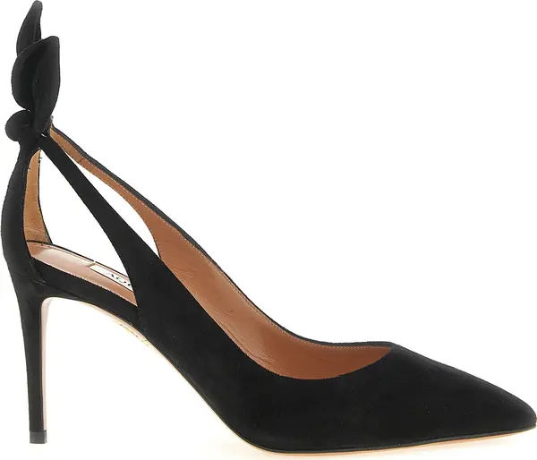 Black Calfskin High Heel Pumps