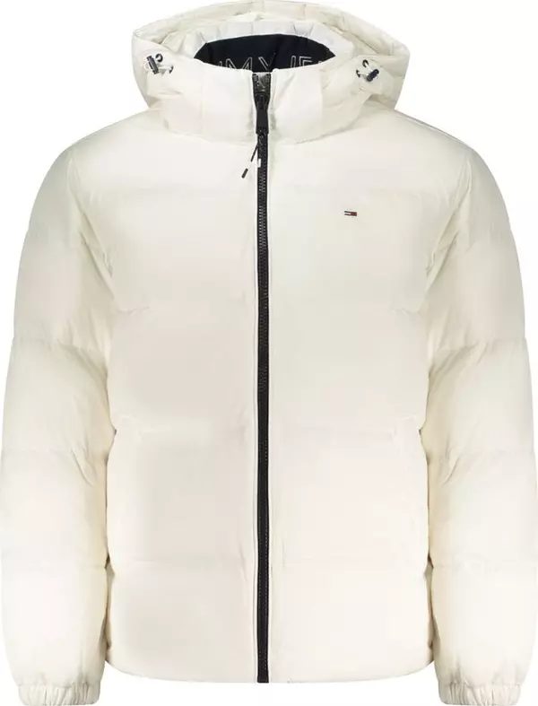 White Polyester Men's Jacket
