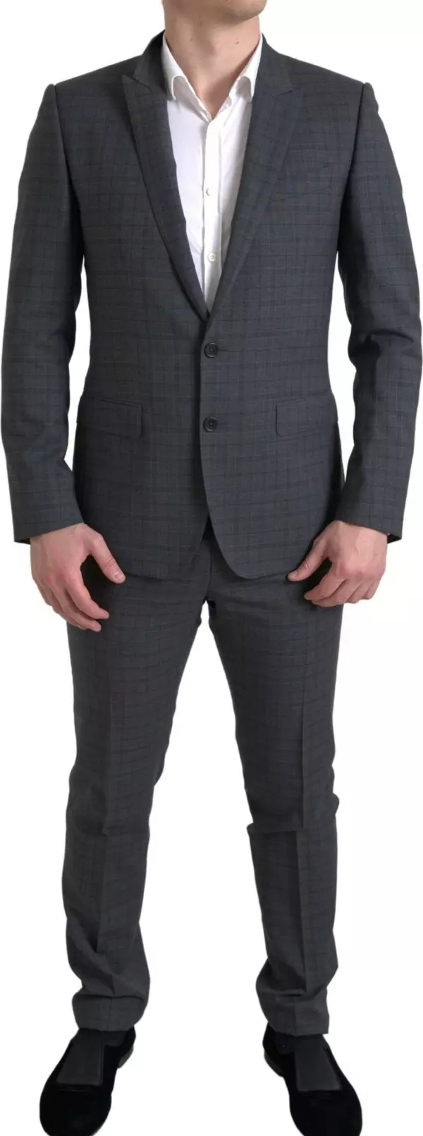 Gray 2 Piece Single Breasted MARTINI Suit