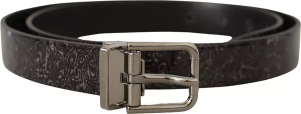 Black Goccia Glitter Patent Leather Buckle Vernice Belt
