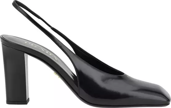 Black Calf Leather Pumps