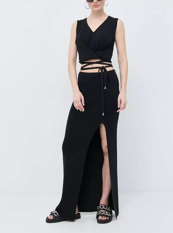 Black Cotton Casual Dress