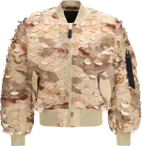 Gold Nylon Bomber
