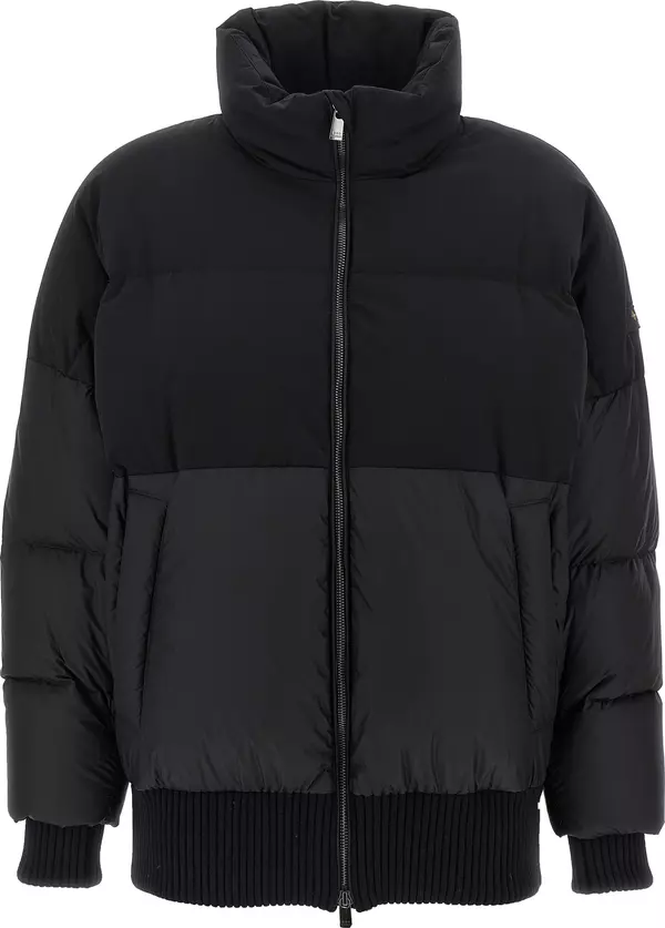 Black Nylon Bomber