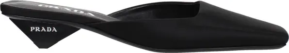 Black Satin Flat Sandals