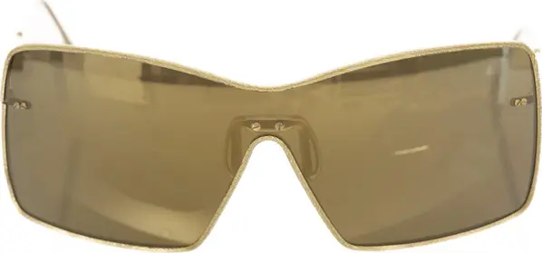 Gold Metallic Fiber Women Sunglasses