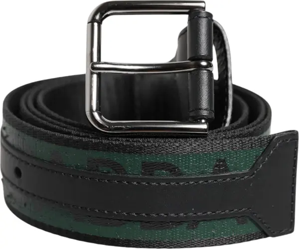Green Black Polyester DG Logo Buckle Belt