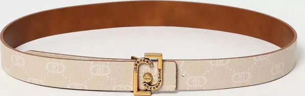 Beige Leather Regular Belt