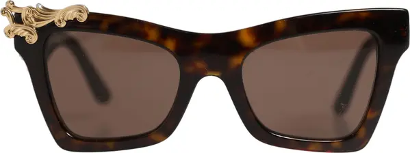 Brown DG4434 Accent Havana Acetate Frame Sunglasses