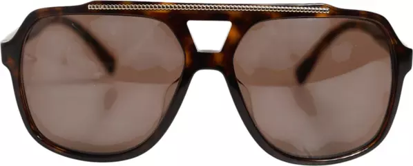 Dark Brown Tortoise Shell Pilot Frame Sunglasses