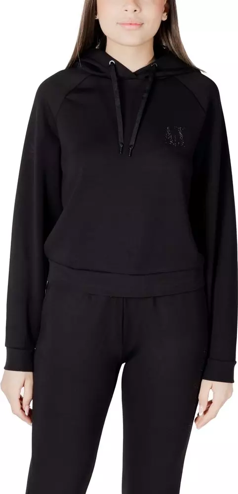 Black Viscose Hoodie