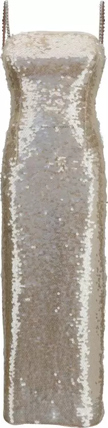 Gold Nylon Cocktail Dress
