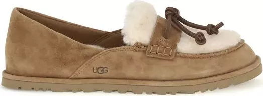 Beige Suede Leather Slip-On Loafers